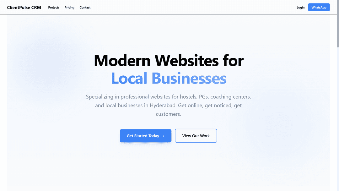 ClientPulse CRM screenshot